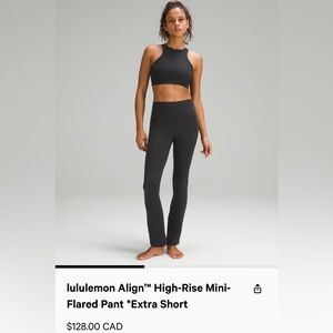Lululemon Align High Rise Mini Flared Extra Short Pants